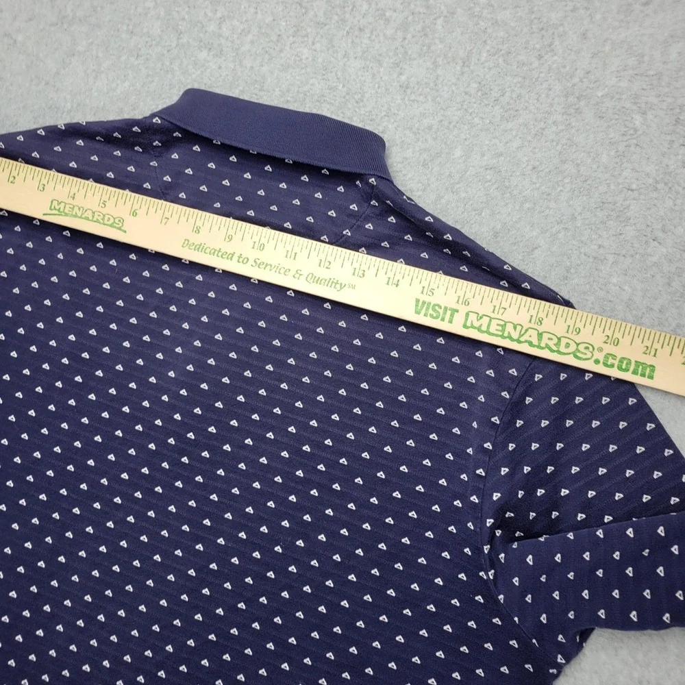 Polo Golf Ralph Lauren Polo Shirt Mens L Blue Geometric Pima Cotton Golf Top